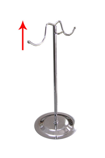 Espositore a 2 ganci regolabile