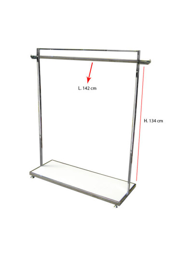 STENDER CROMATO CON BASE BIANCA