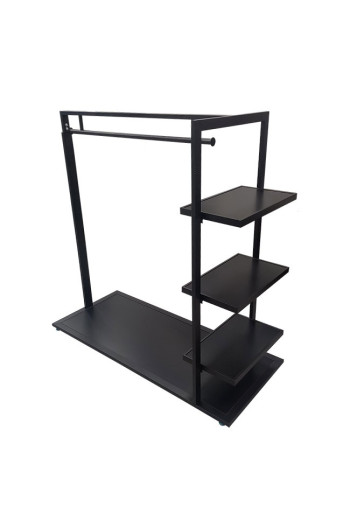 STENDER CON BASE E PIANI NERO