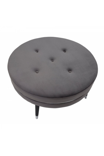 Pouf paris grigio/silver Ø90 cm 