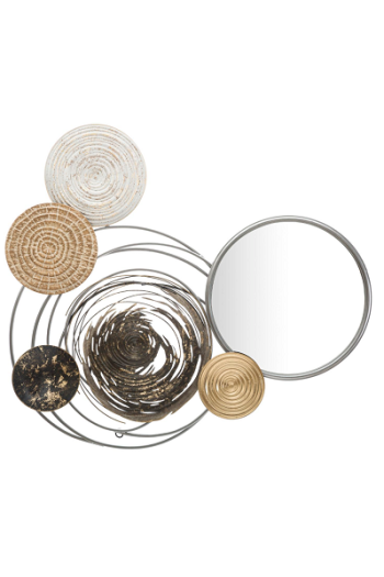 Pannello decorativo circolare con specchio