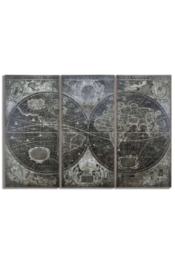 Quadro in legno set 3 pannelli 