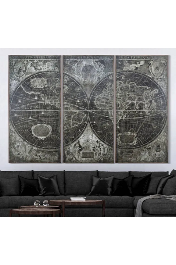 Quadro in legno set 3 pannelli 