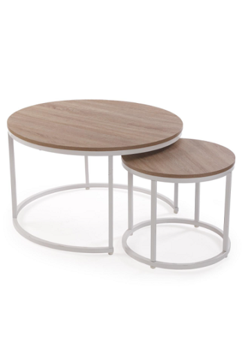 Set tavolini aurea bianco