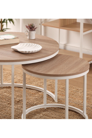 Set tavolini aurea bianco