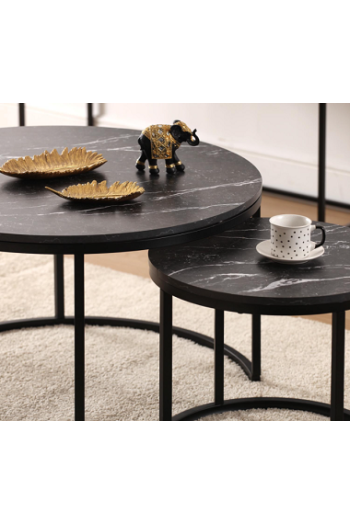 SET TAVOLINI AUREA NERO