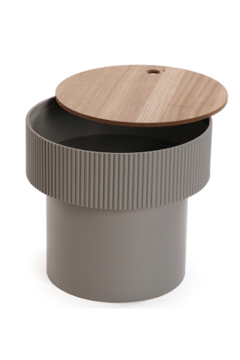 Tavolino contenitore Leslie grigio