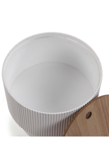 Tavolino contenitore Leslie bianco